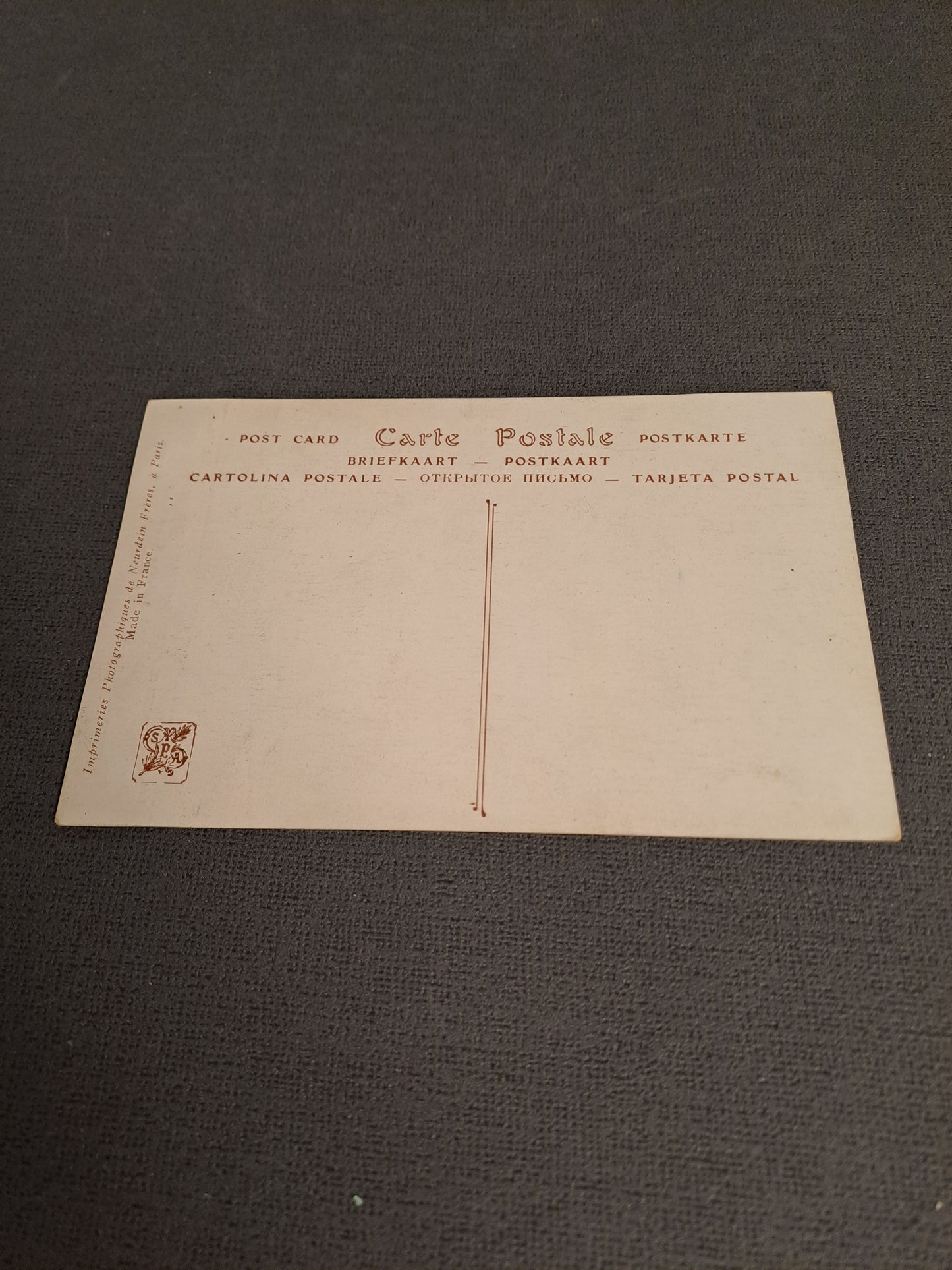 Antique French Postcard / Antik Fransk Postkort