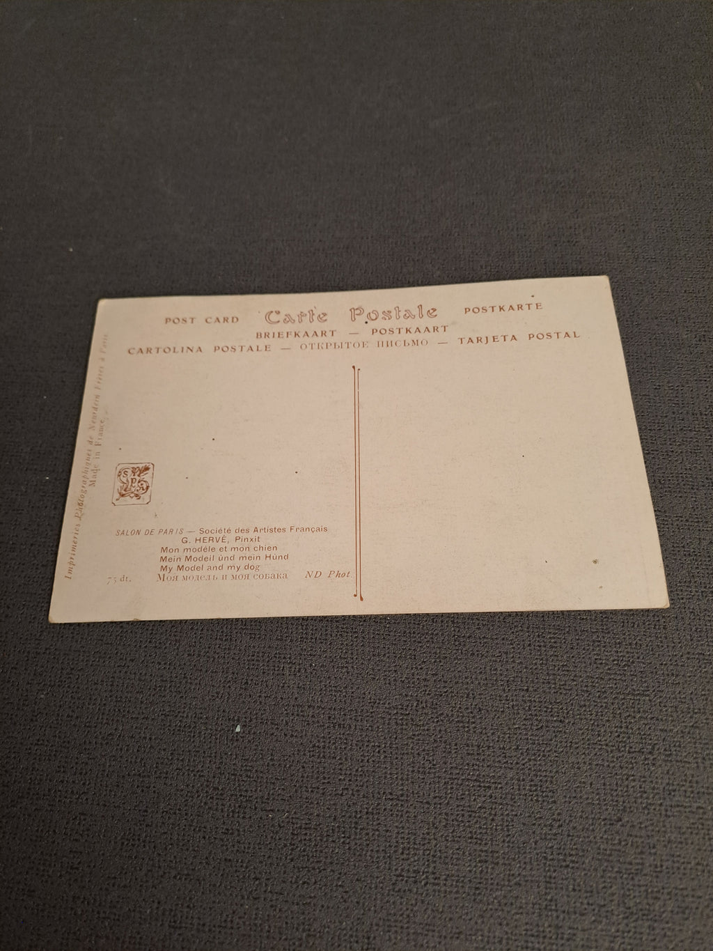 Antique French Postcard 1910-1920 / Antik Fransk Postkort 1910-1920