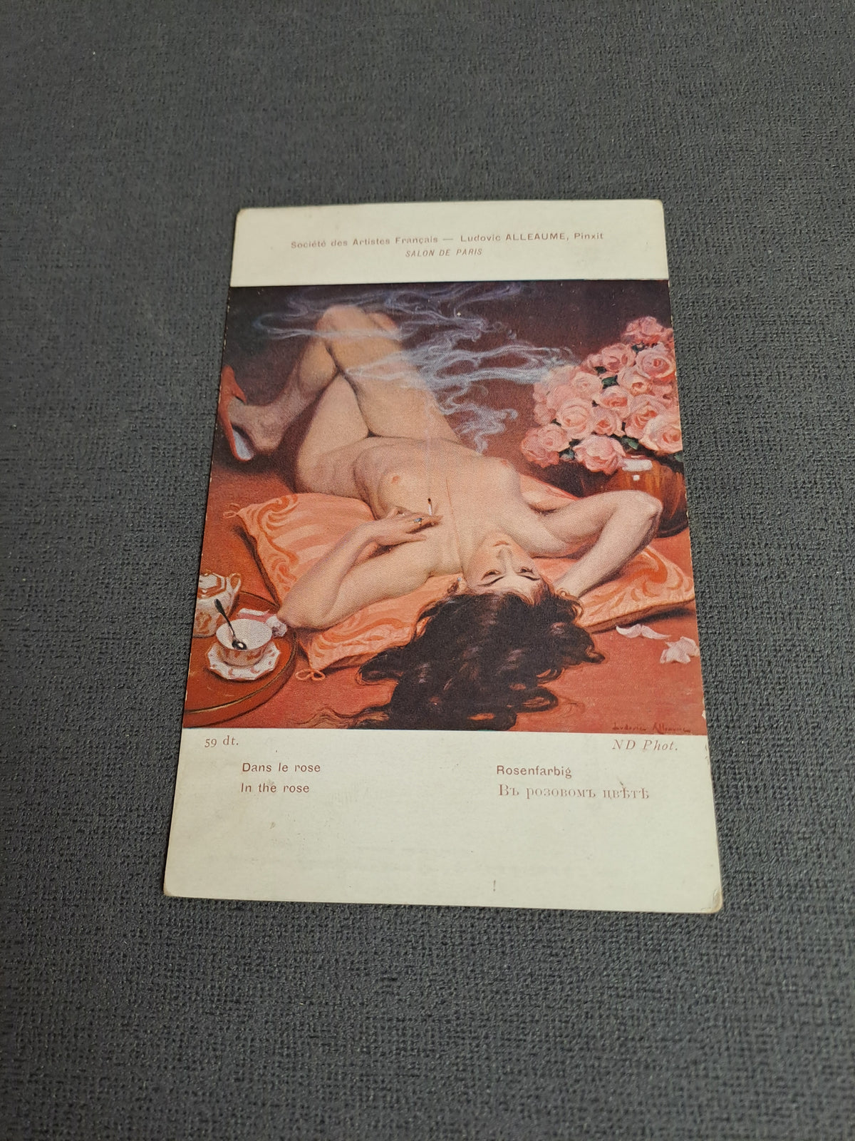 Antique French Postcard / Antik Fransk Postkort