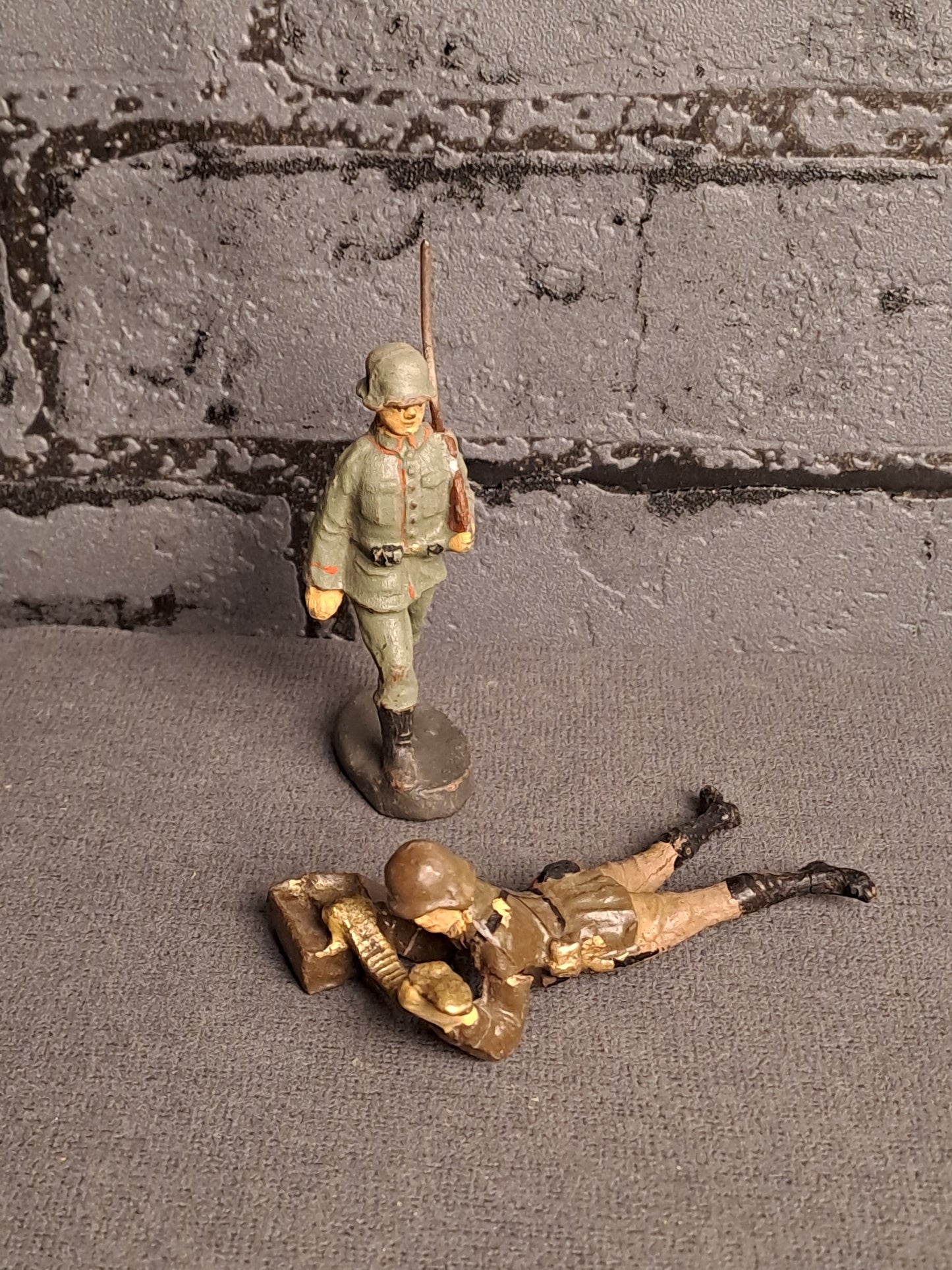 Elastolin German Soldiers x2 / Elastolin Tyske Soldater x2