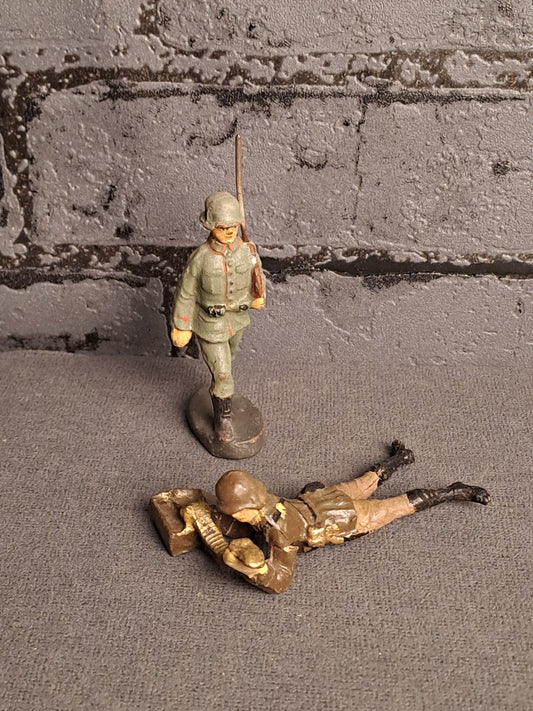 Elastolin German Soldiers x2 / Elastolin Tyske Soldater x2