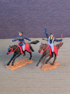 Timpo Toys U.S. Kavaleri 2 Soldater på Hest / Timpo Toys U.S. Cavalry 2 Soldiers on Horse