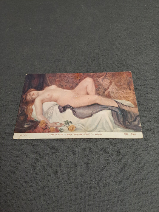 Antique French Postcard by Mme Claire Maliquet 1910 / Antik Fransk Postkort af Mme Claire Maliquet 1910