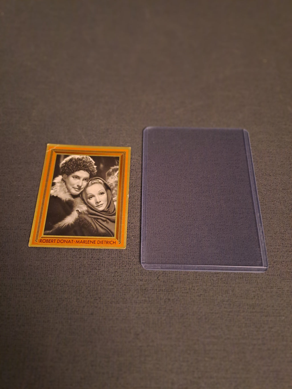 1930s Marlene Dietrich with Robert Donat cigarette card