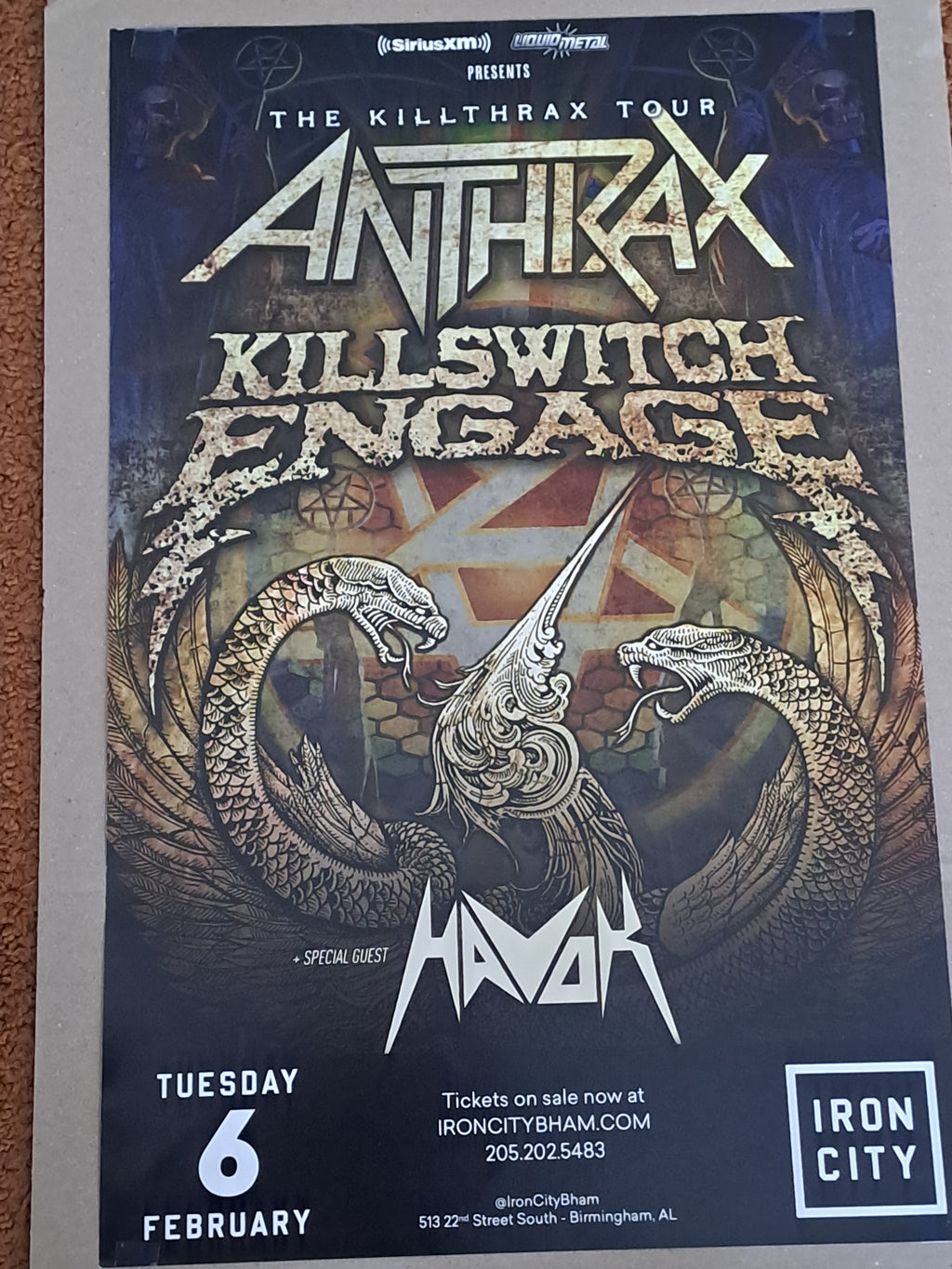 Anthrax Concert Poster