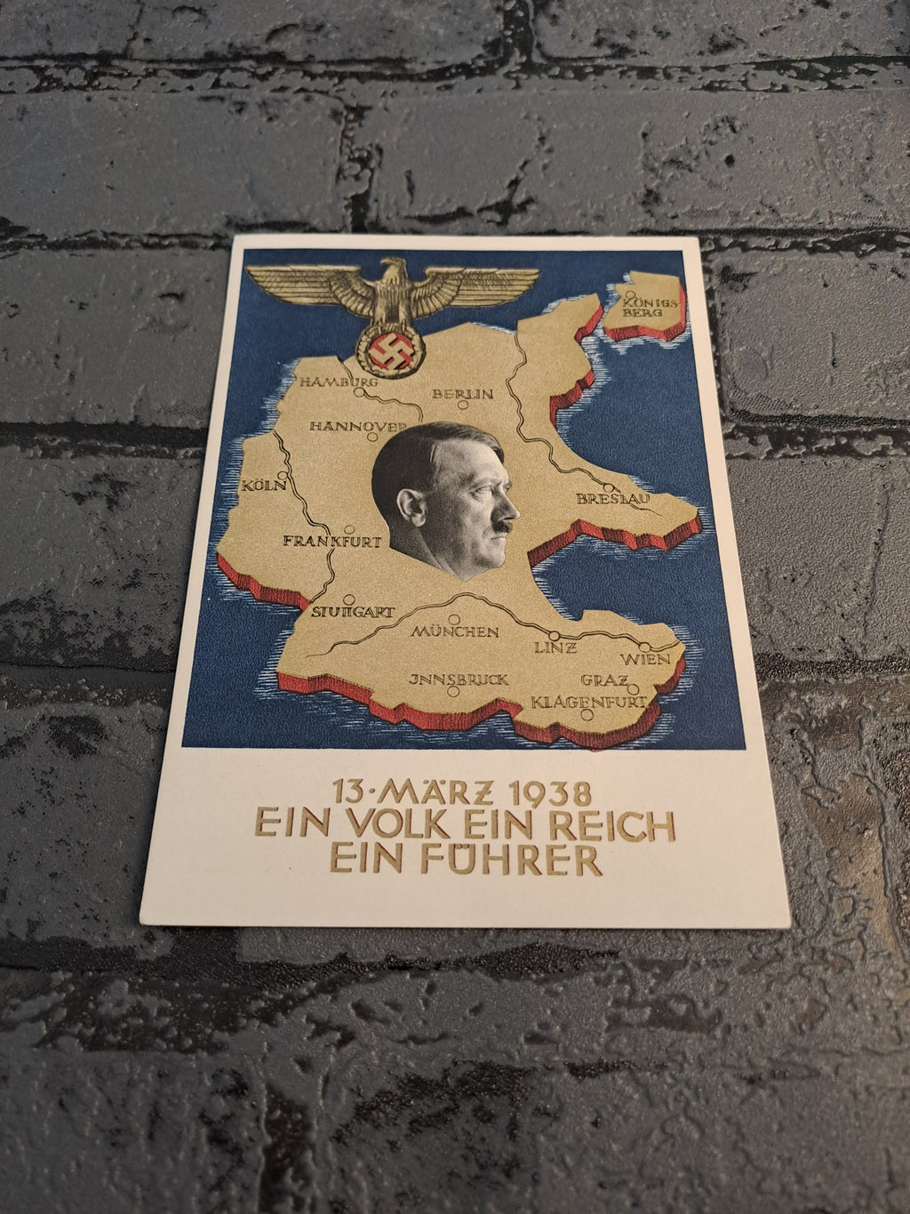 WW2 Postcard One People, One Empire, One Leader