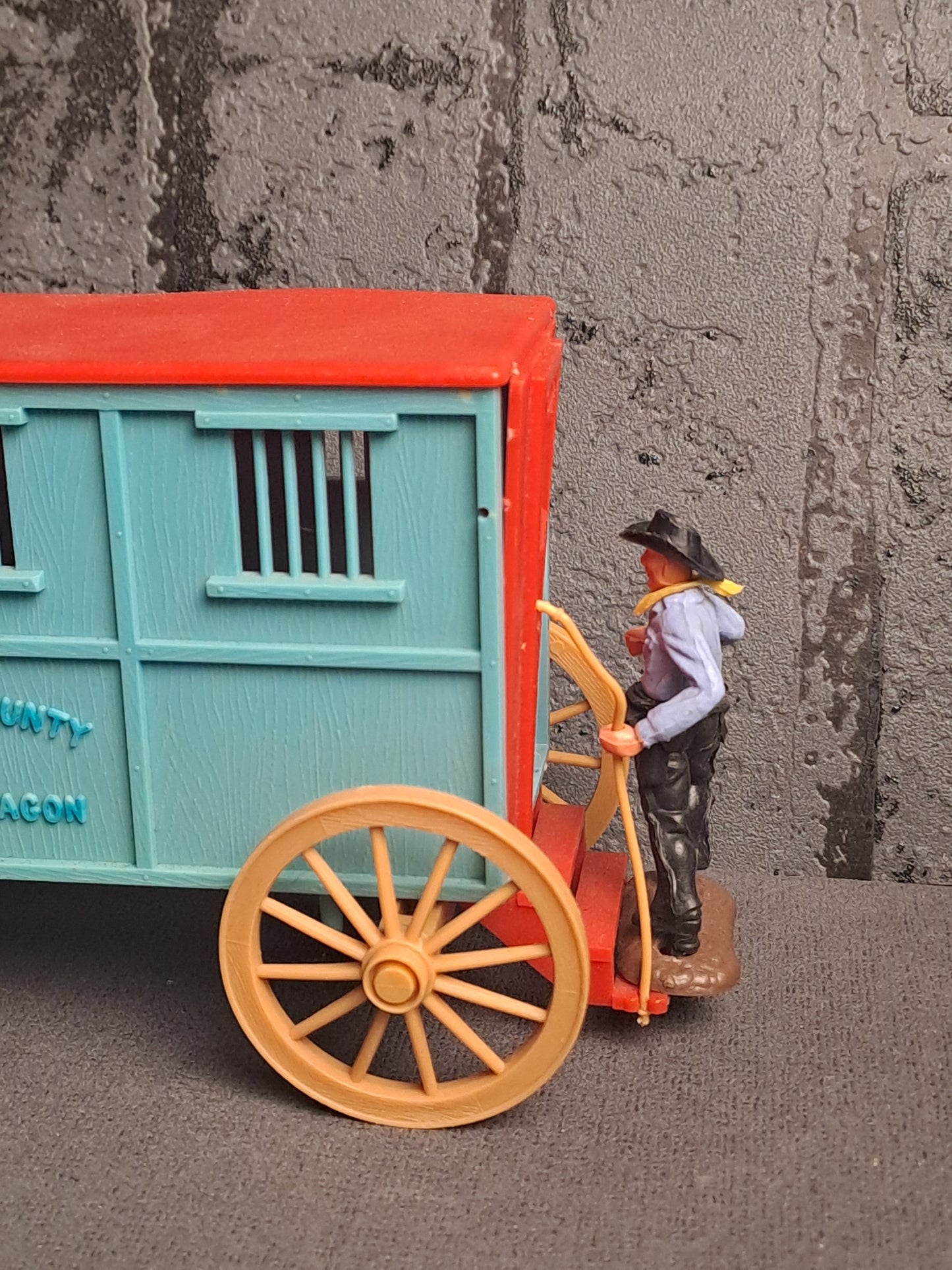 Timpo Toys Clay County Jail Wagon / Timpo Toys Clay County Fængselsvogn