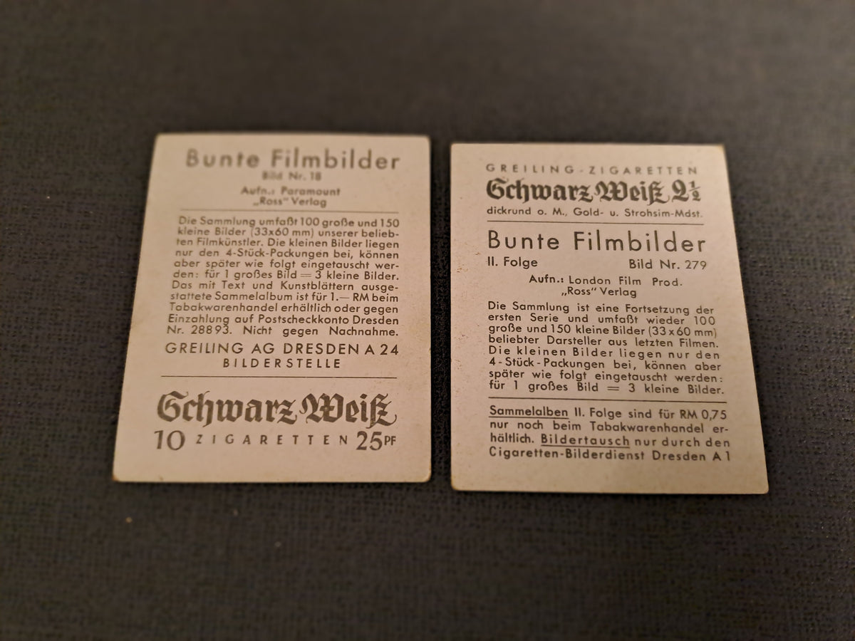 1937 MARLENE DIETRICH TOBACCO CARD + BUNTE NO 18