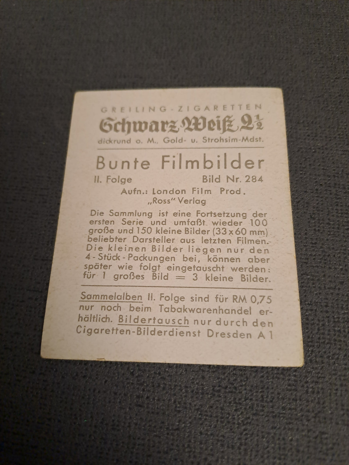 1930s Marlene Dietrich with Robert Donat cigarette card