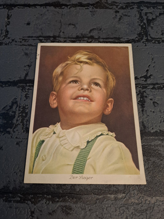 WW2 Postcard Der Sieger Racial Portrait 1941