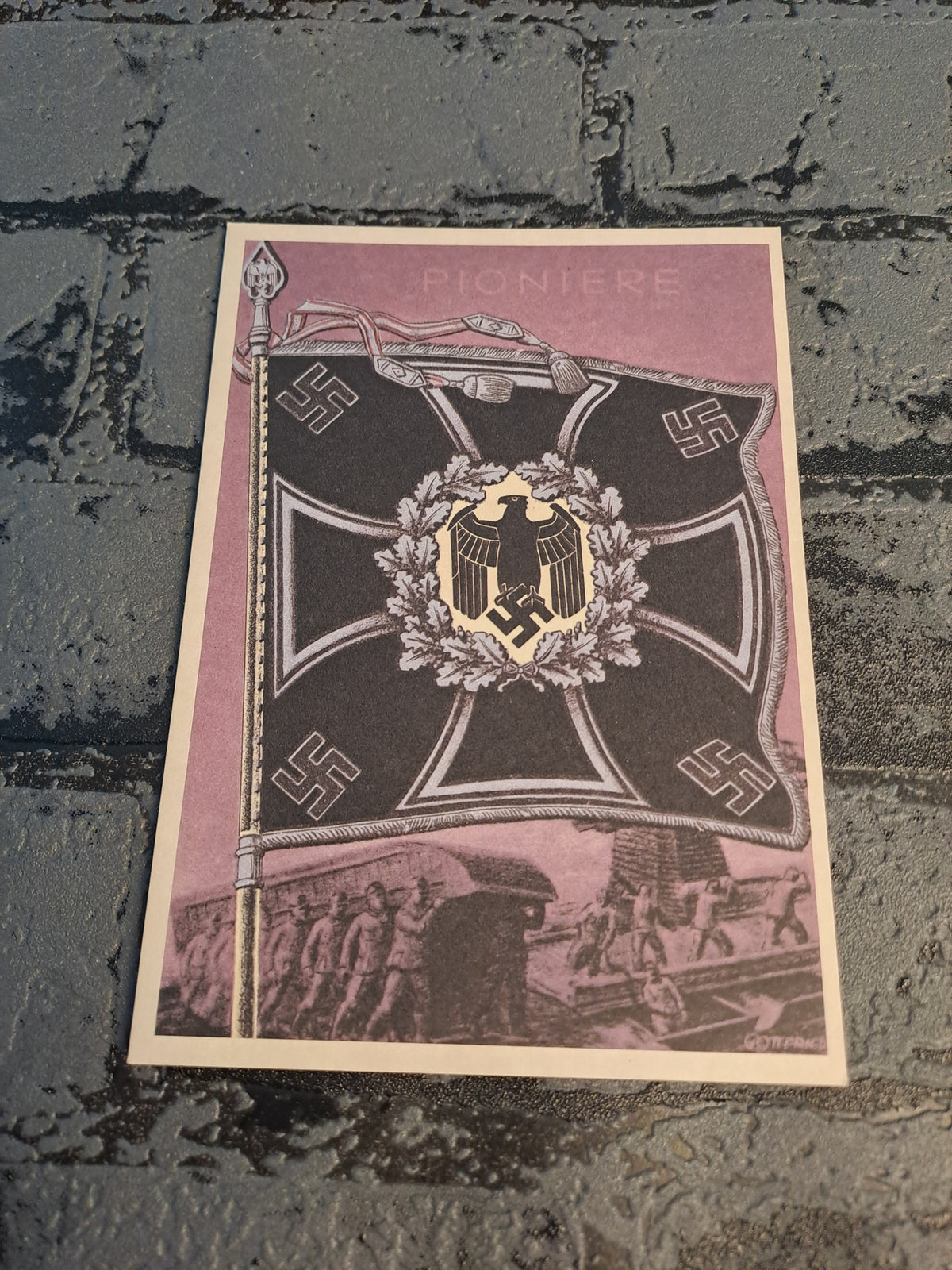 WW2 Postcard The Victorious Flags and Standards Pioneers