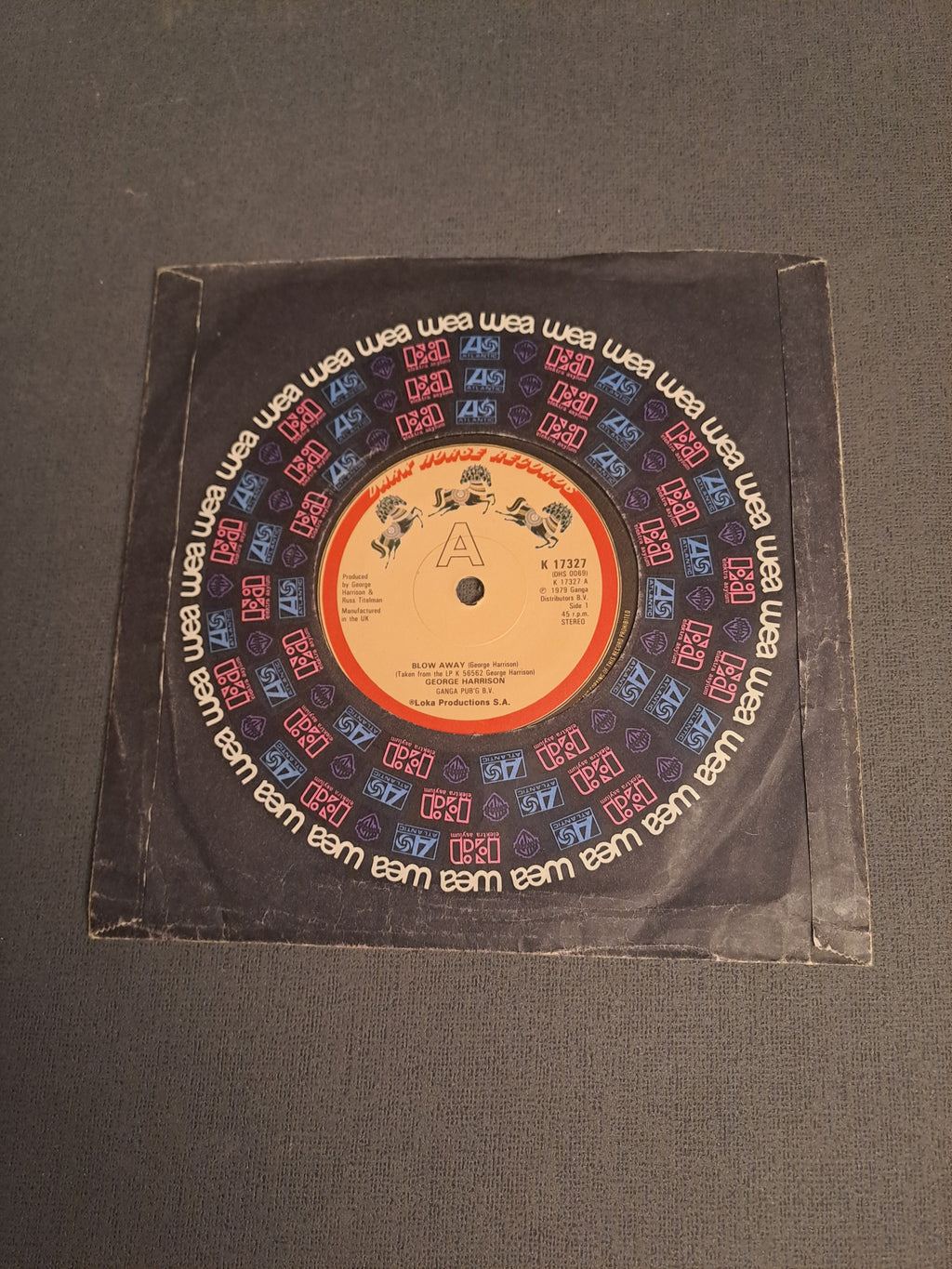 45 rpm George Harrison Bliw Away/Soft Touch 1979