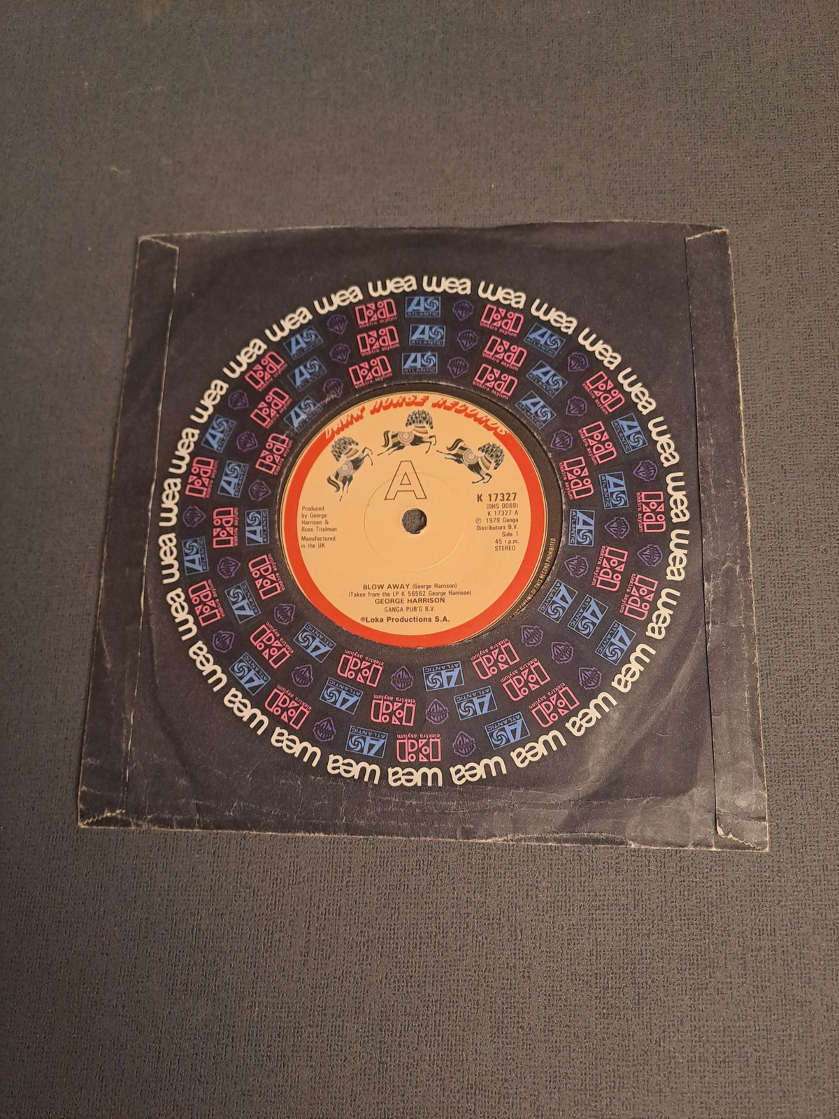 45 rpm George Harrison Bliw Away/Soft Touch 1979