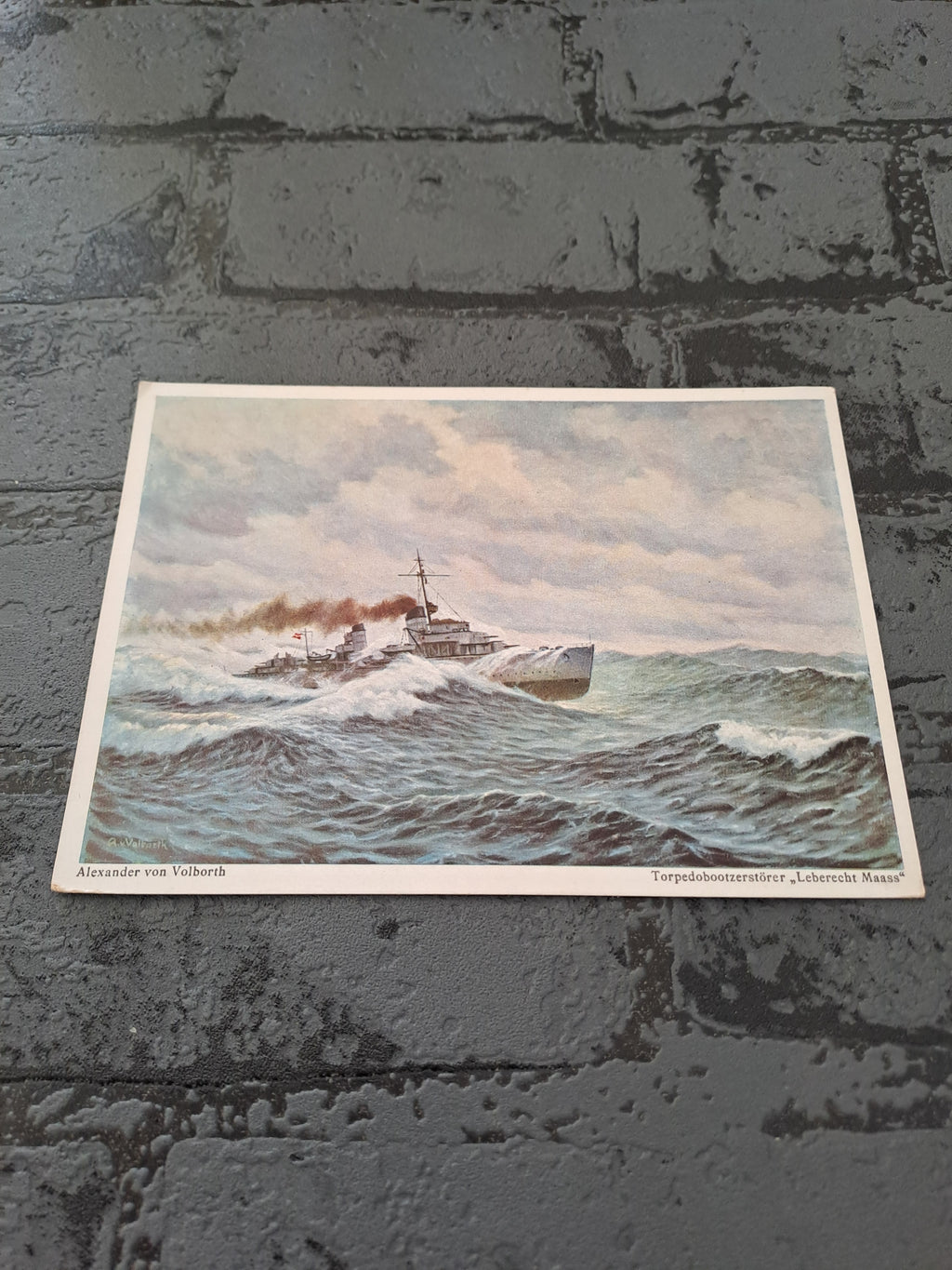 WW2 Postcard Torpedo Boat Destroyer