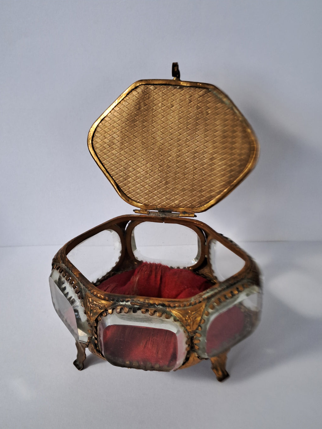 French Antique Ormolu Jewelry Box / Fransk Antik Ormolu Smykkeskrin