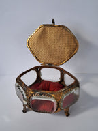 French Antique Ormolu Jewelry Box / Fransk Antik Ormolu Smykkeskrin