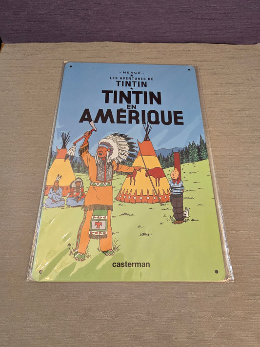 Tintin Metalskilt