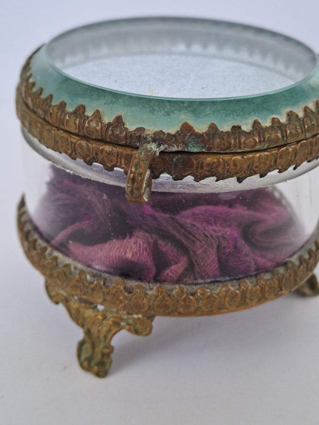 French Antique Ormolu Jewelry Box / Fransk Antik Ormolu Smykkeskrin