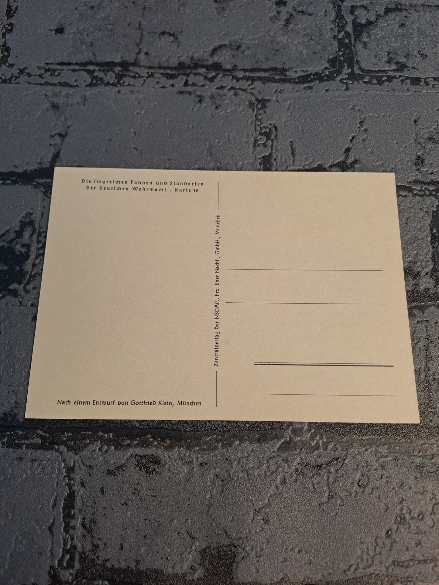 WW2 Postcard Die Siegreichen Fahnen Und Standarten Kavallerie