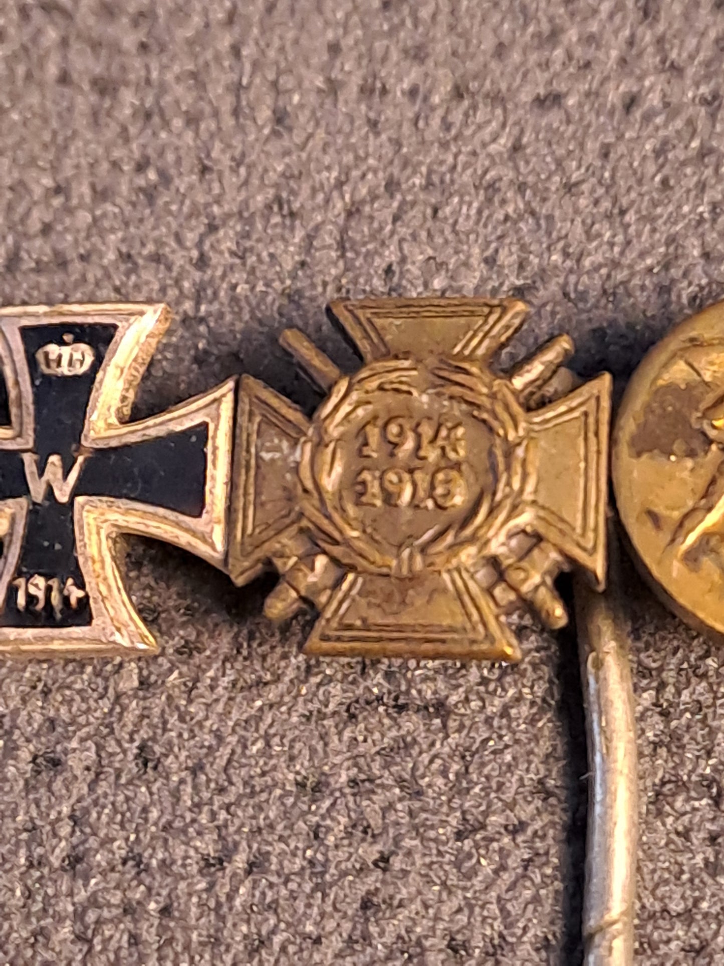 WW1/WW2 German Miniature Medal Pin / WW1/WW2 Tysk Miniature Medalje Pin