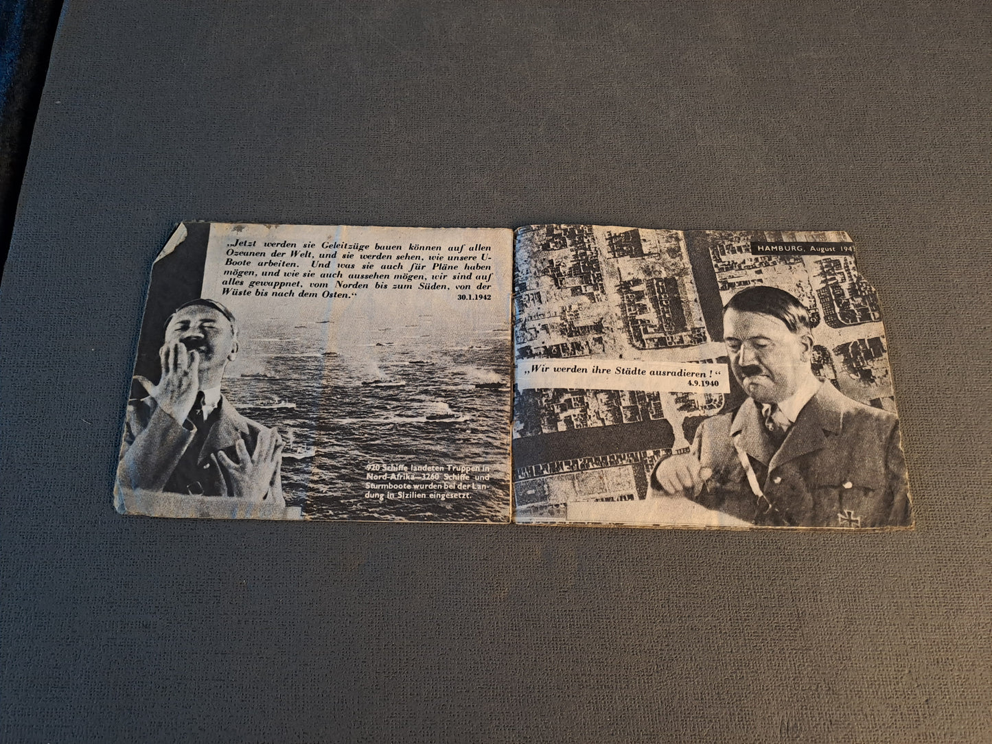 WW2 Anti Nazi Flyer Gebt Mir 4 Jahre Zeit / WW2 Anti Nazi Flyveblad Gebt Mir 4 Jahre Zeit