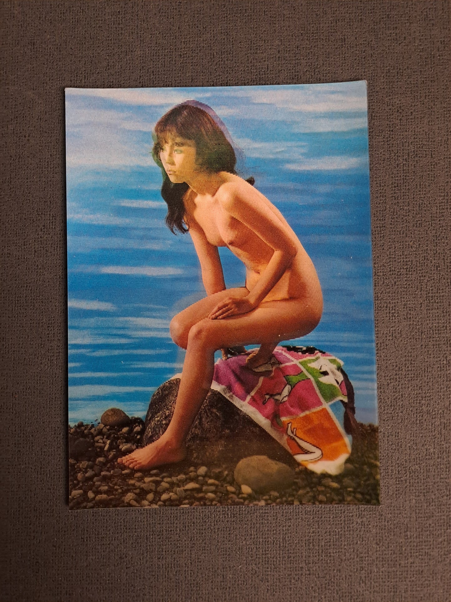 Vintage Erotic Postcard with Changing Effect / Vintage Erotisk Postkort med Skiftende Effekt