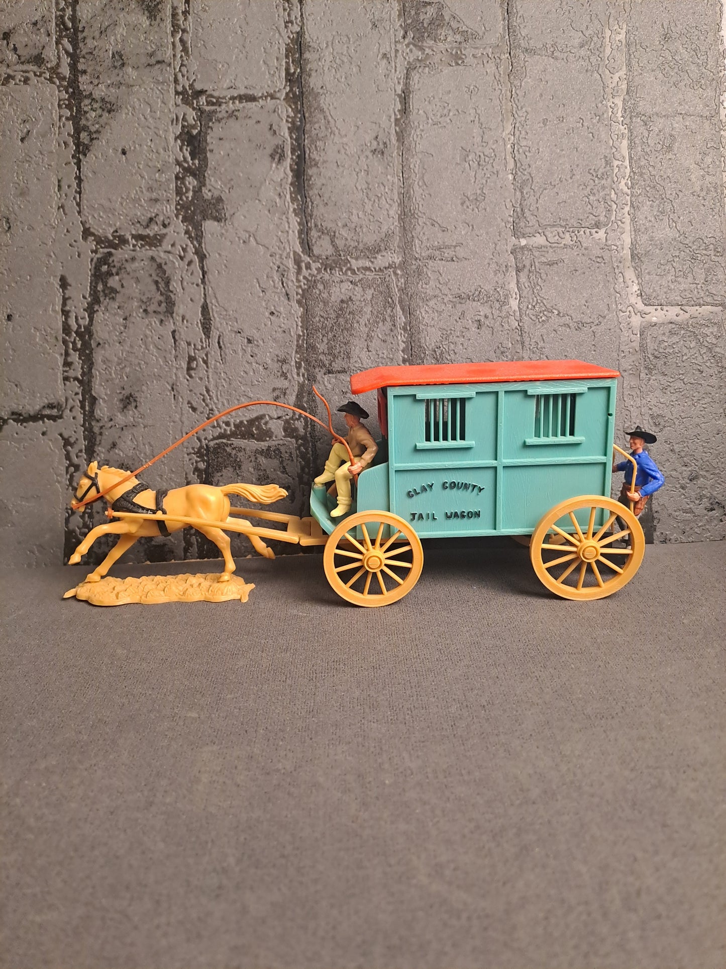 Timpo Toys Clay County Jail Wagon / Timpo Toys Clay County Fængselsvogn