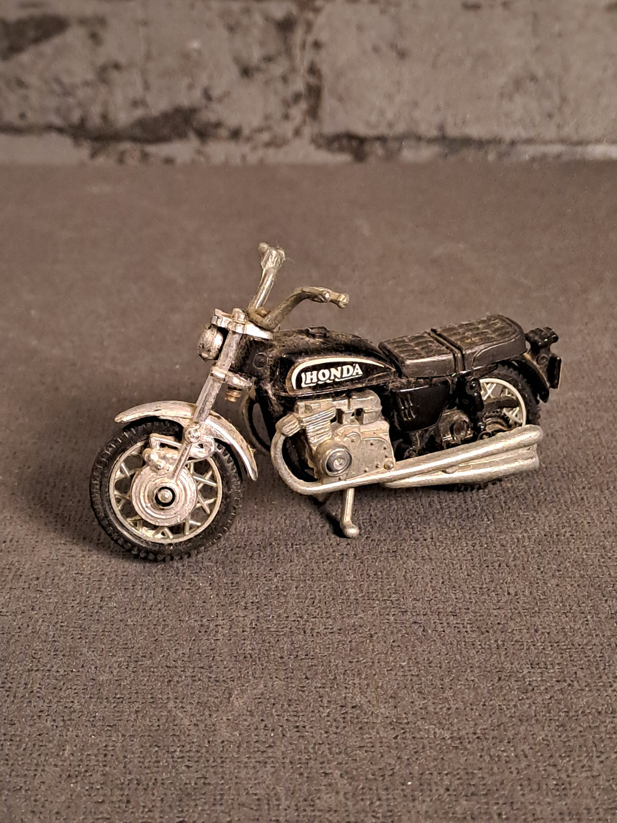 Die-cast 1980s Honda motorcycle