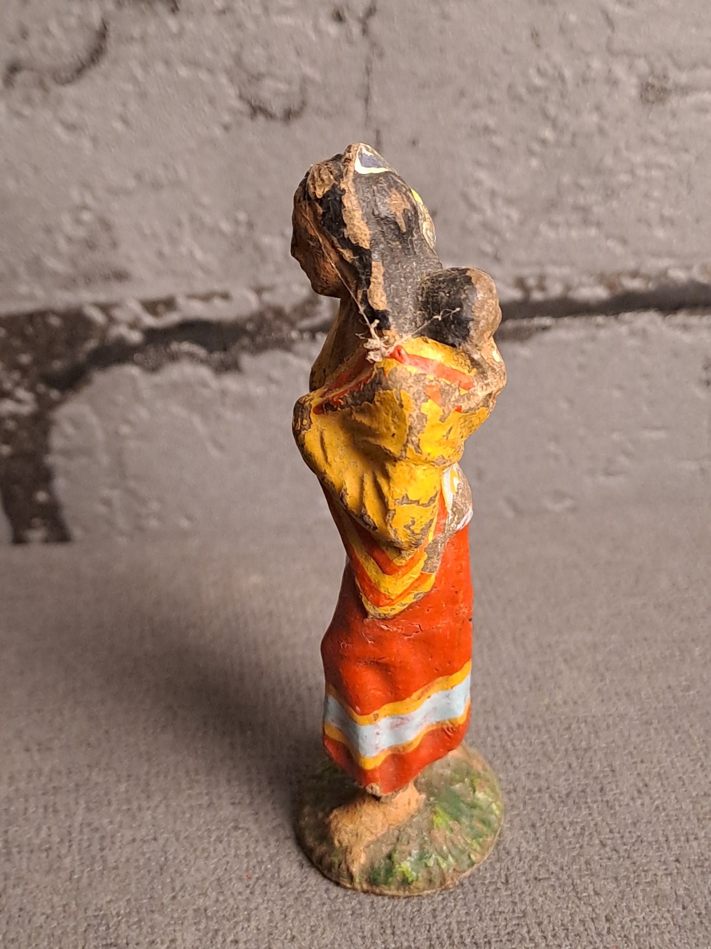 Lineol Indian Woman with Child 1930's / Lineol Indiansk Kvinde med Barn 1930erne