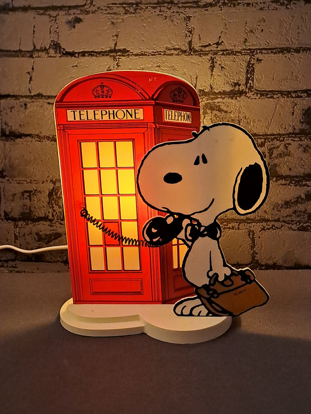 Vintage Snoopy Lamp 1980's / Vintage Nuser Lampe 1980'erne