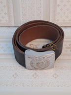 WW2 Leather Belt with Waffen SS Buckle