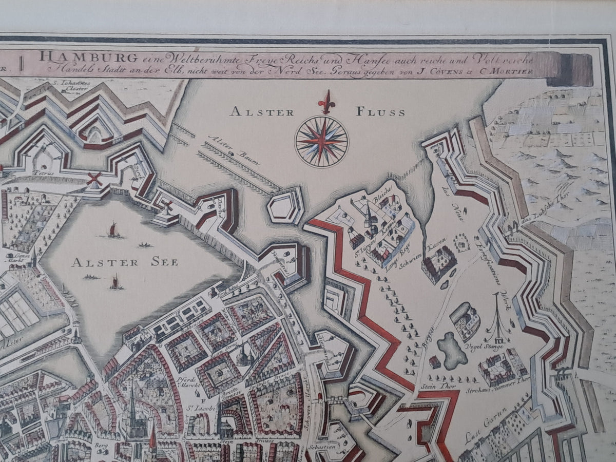 Hamburg Old Historical Map / Hamburg Old View Map