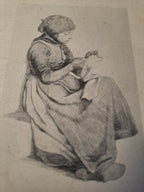 Greeting card 1900/10 Etching by Carl Bloch(?)