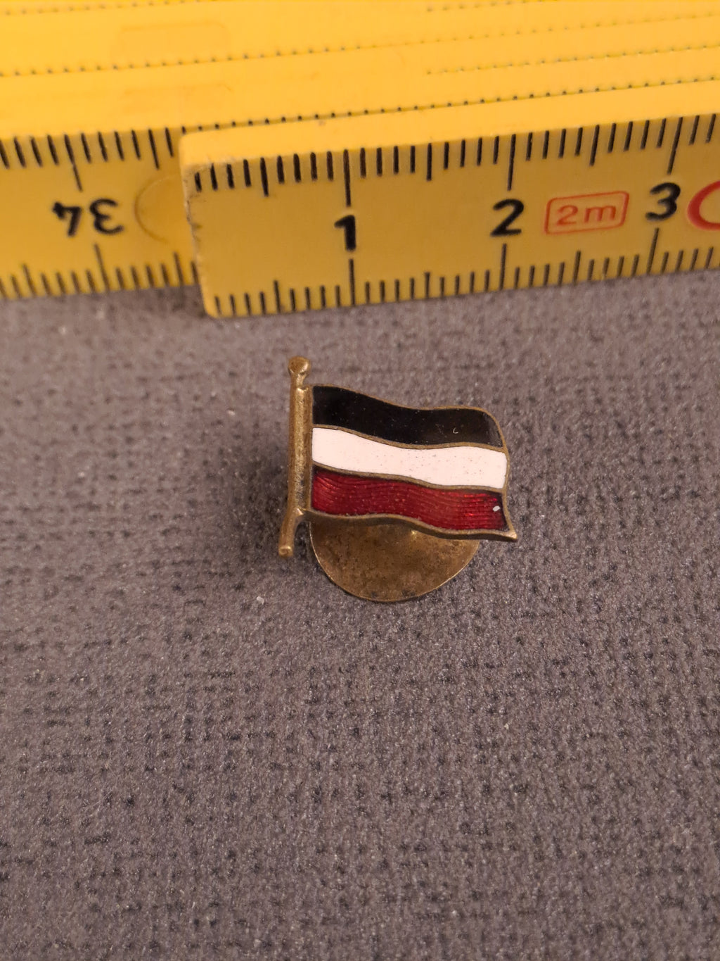 WW1/WW2 German Empire Flag Pin / WW1/WW2 Det tyske Rige Flag Pin
