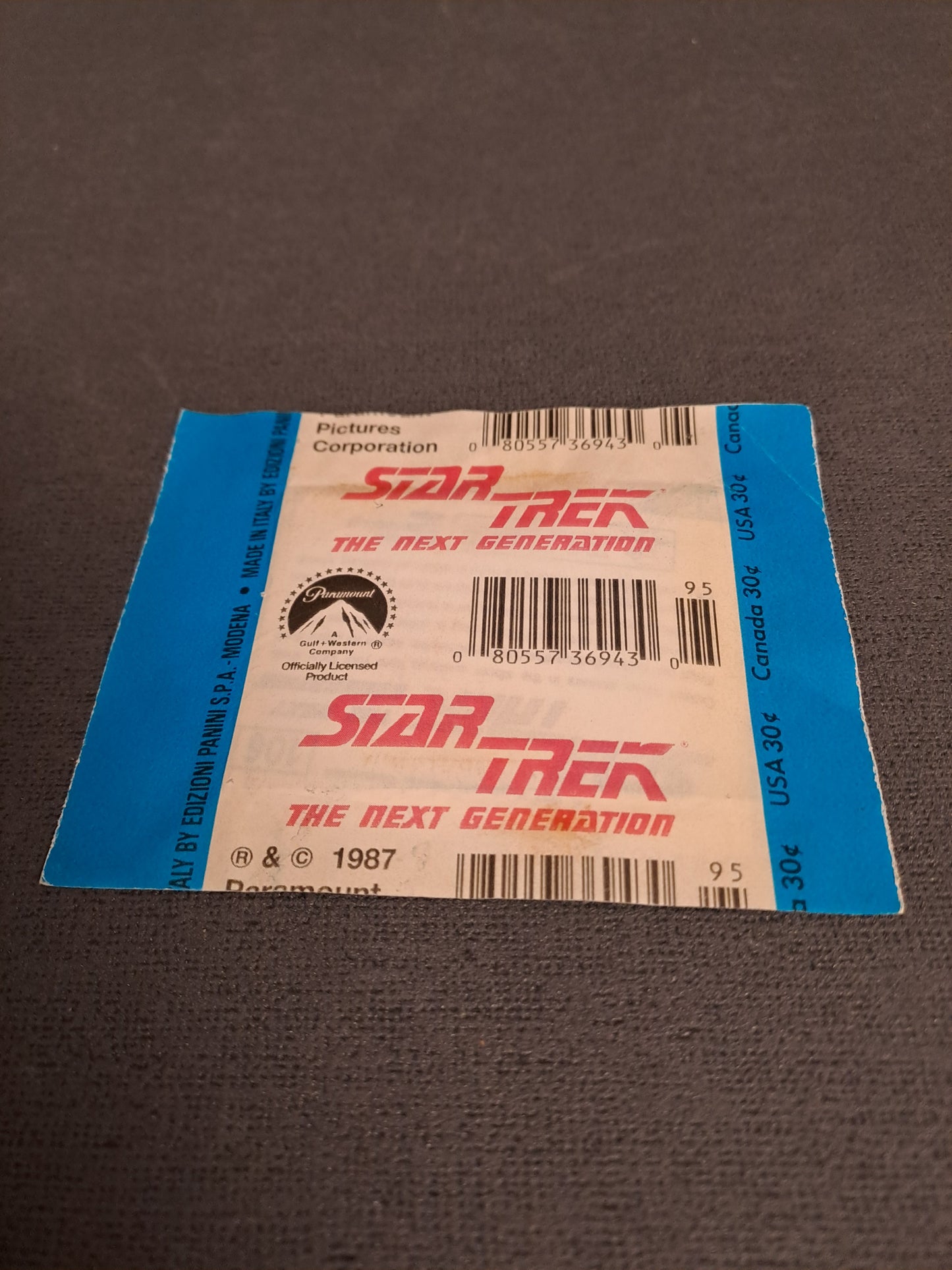 Star Trek Panini 1987 Sealed Pack