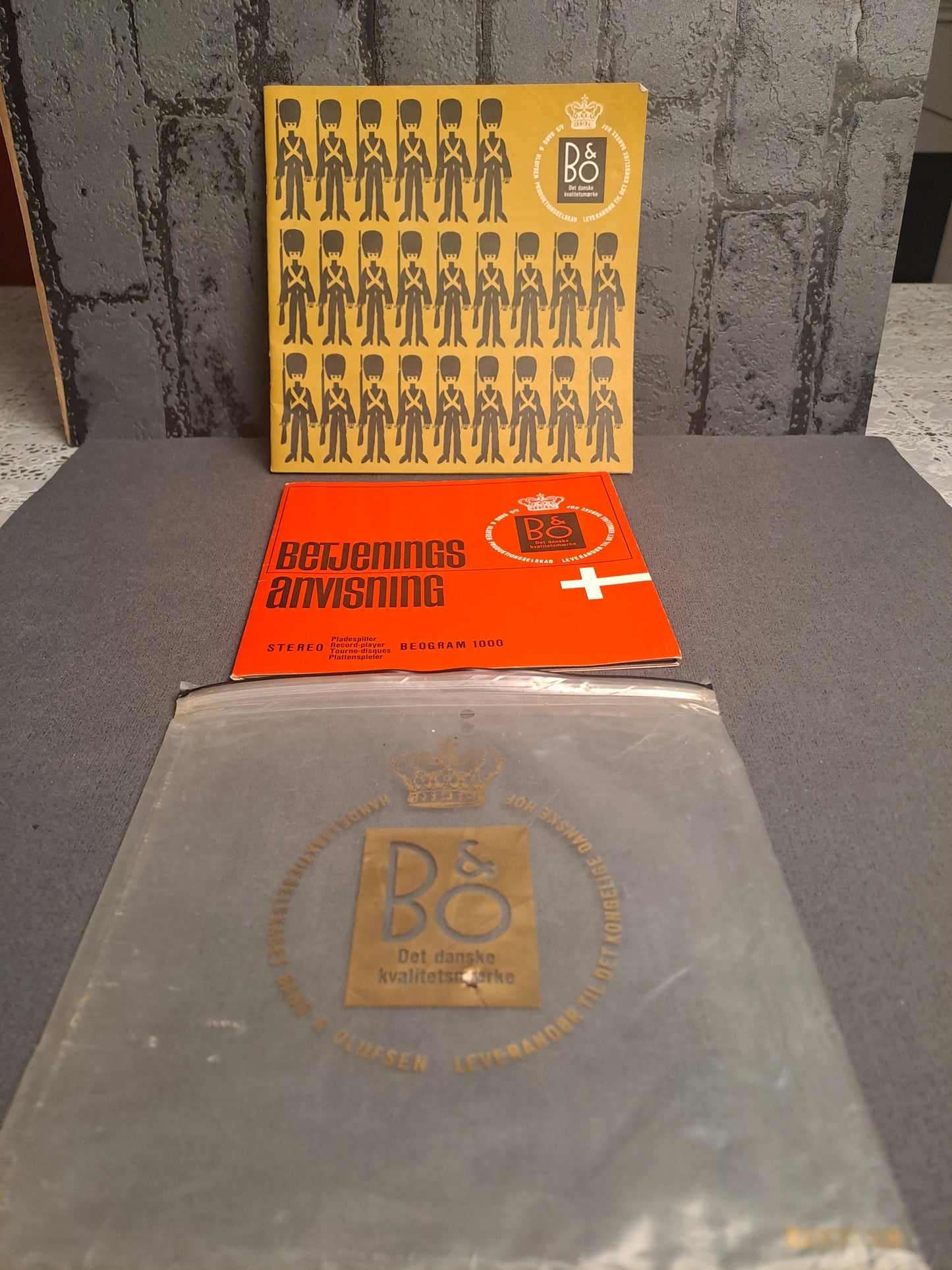 B&O Manual Beogram 1000 and Product Book 1967