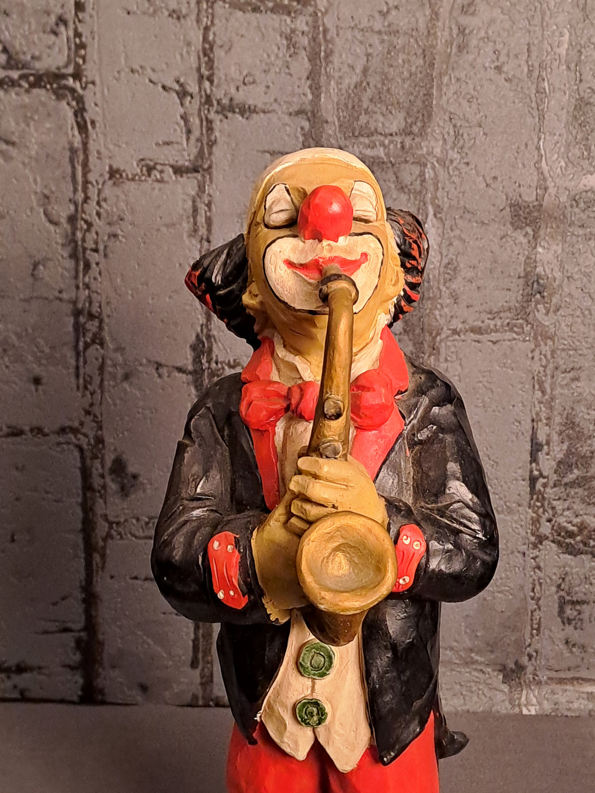Large Vintage Clown with Saxophone