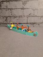 Timpo Toys Indians in Canoe / Timpo Toys Indianere i Kano