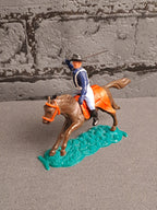 Timpo Toys U.S Cavalry Soldier on Horse / Timpo Toys U.S Kavaleri Soldat på Hest