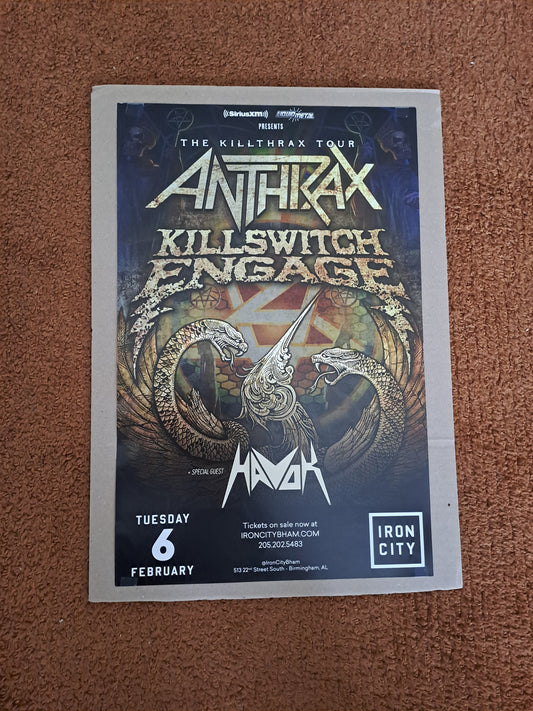 Anthrax Concert Poster / Anthrax Koncert Plakat