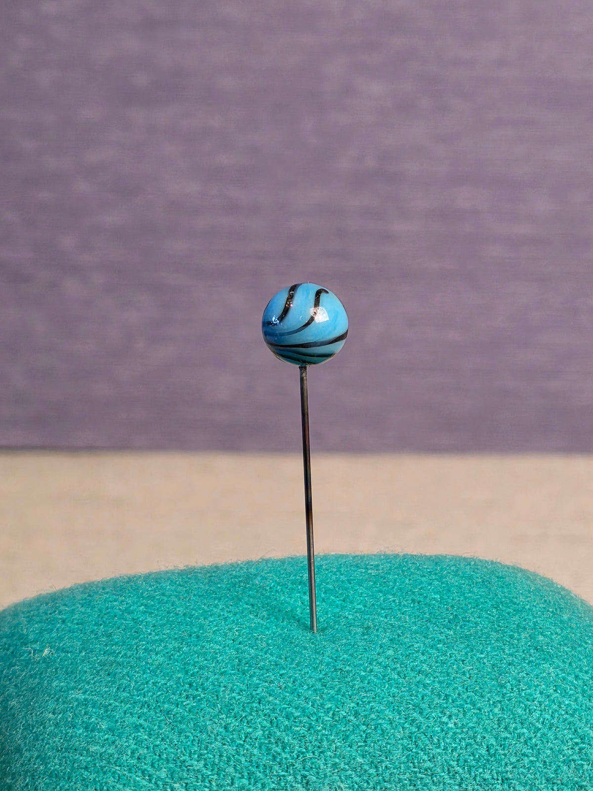 Blue Scarf Pin with twisted Pattern