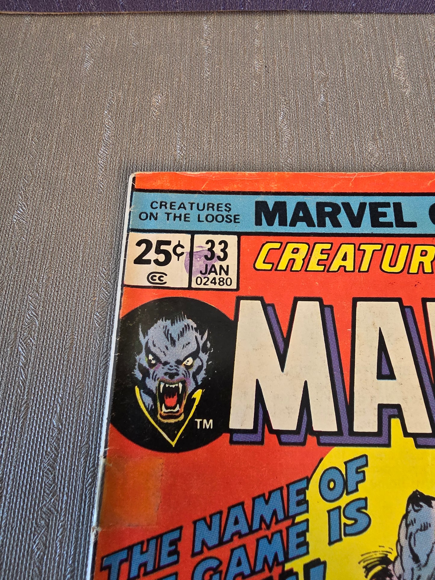 Marvel Man Wolf #33 Jan 1975
