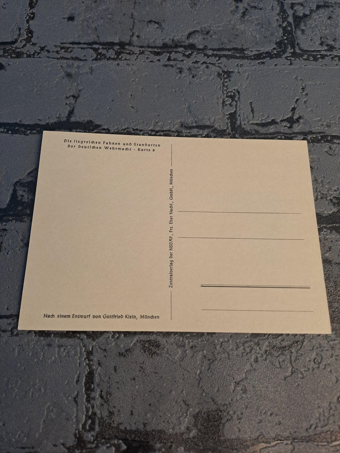 WW2 Postcard Die Siegreichen Fahnen Und Standarten Pionere