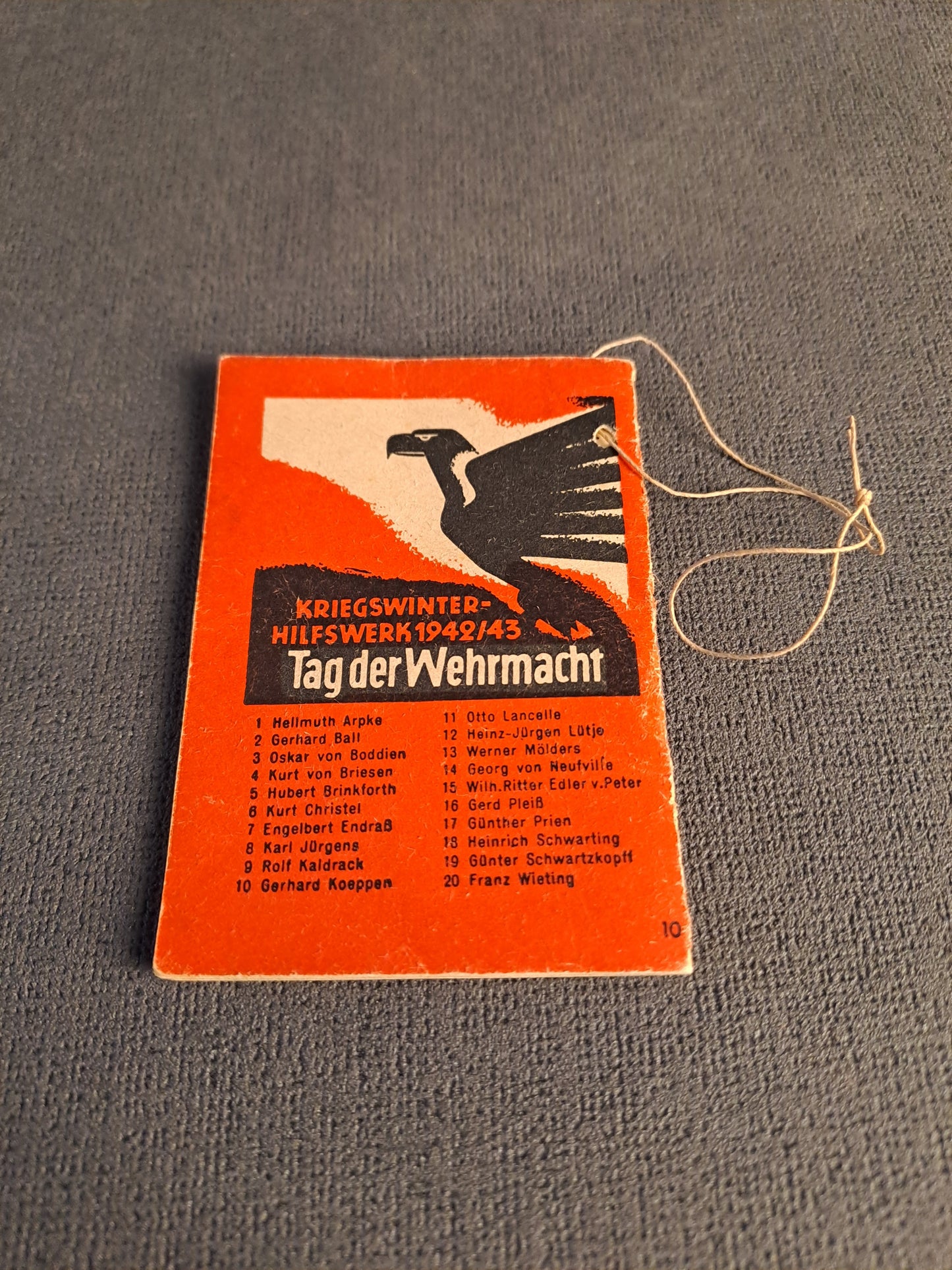 WHW Knight Cross Mini Booklet Gerhard Koeppen / WHW Ridderkors Gerhard Koeppen