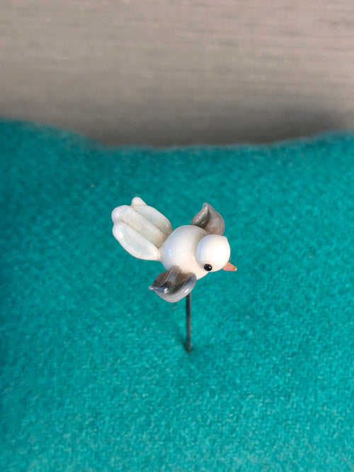 White Bird Corsage Pin