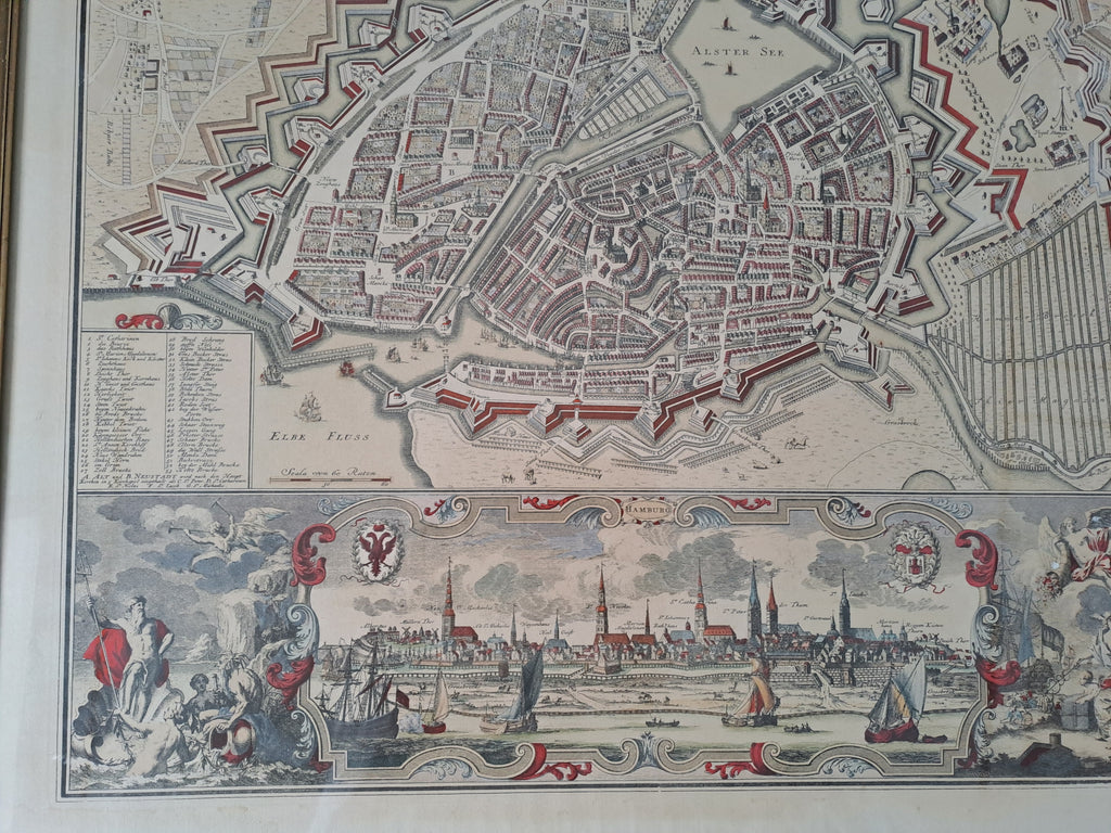 Hamburg Old Historical Map / Hamburg Old View Map