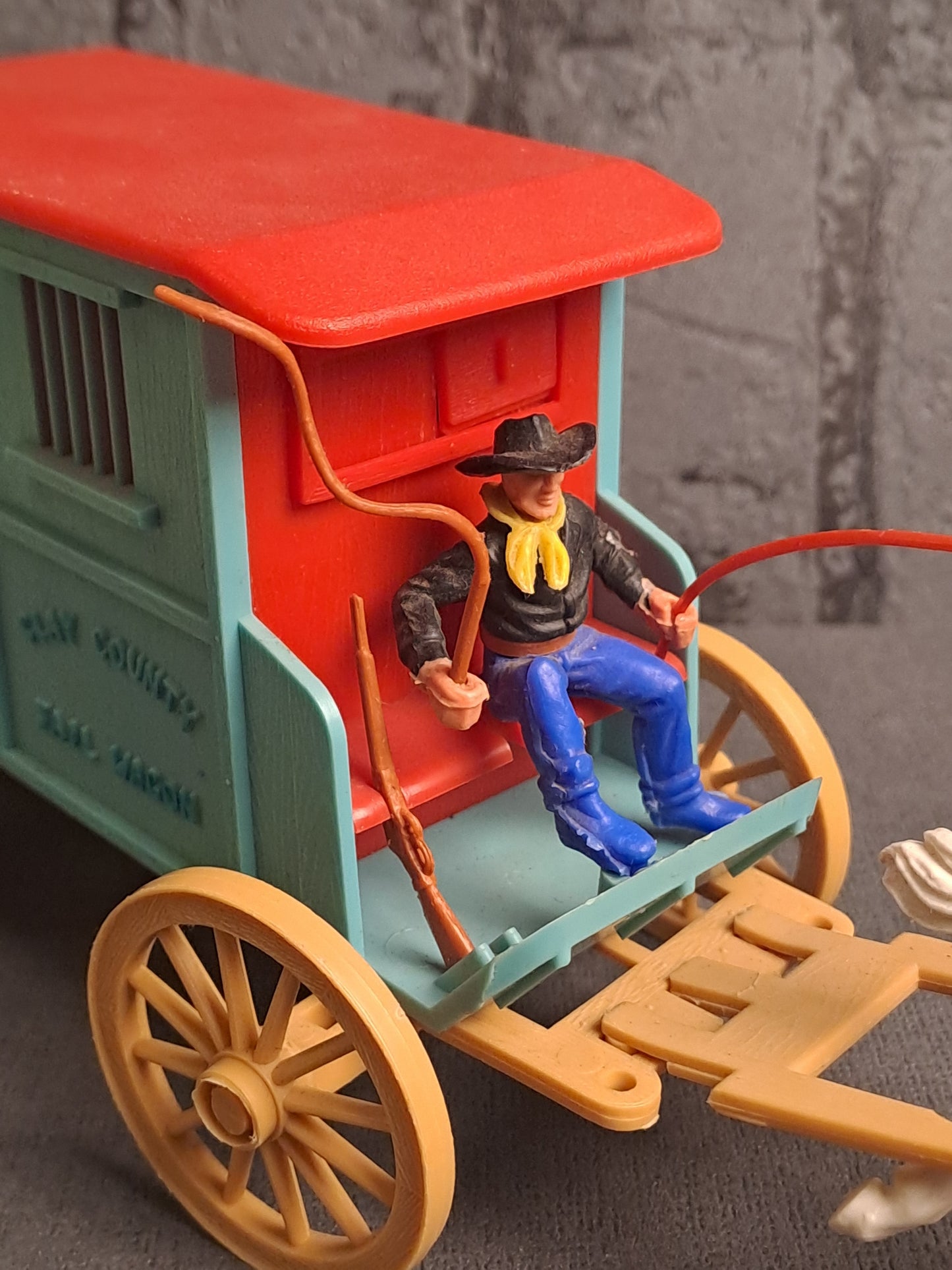 Timpo Toys Clay County Jail Wagon / Timpo Toys Clay County Fængselsvogn