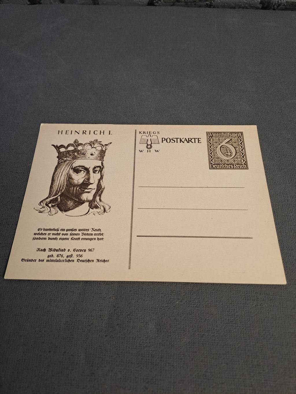 WW2 Postcard WHW