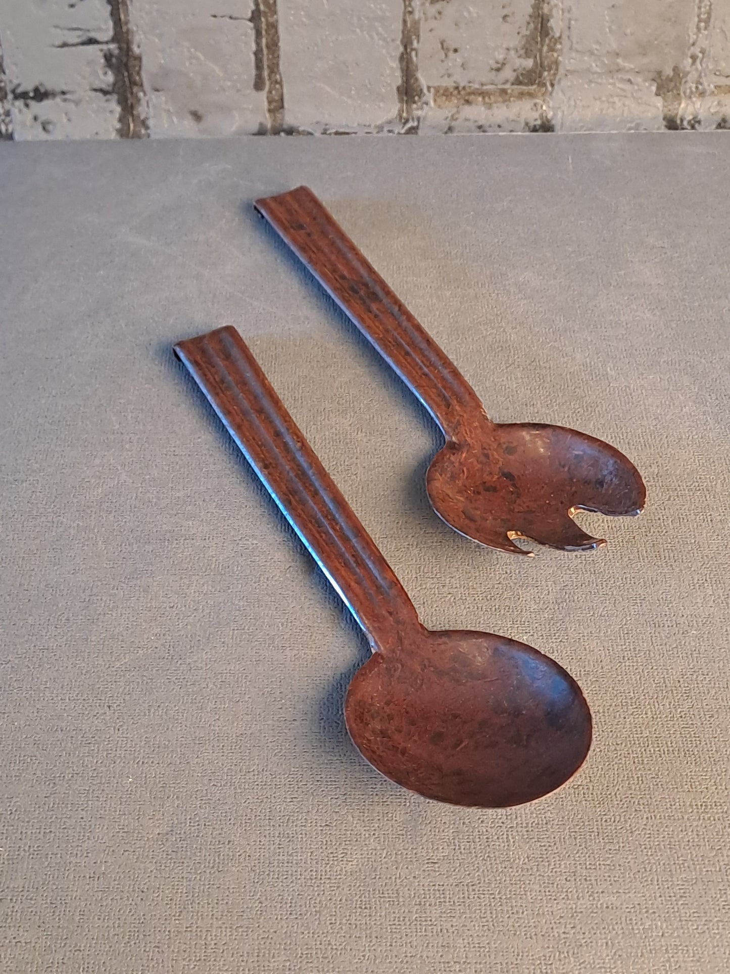 WW2 Kriegsmarinen Bacelite Salad Cutlery / WW2 Krigsmarinen Bakelit Salatbestik