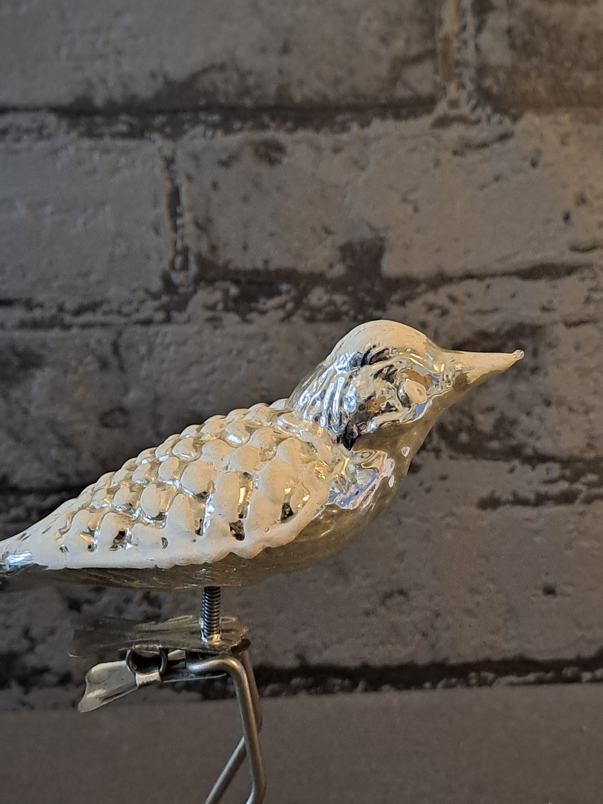 Vintage Bird Christmas Decoration / Vintage Jule Fugl